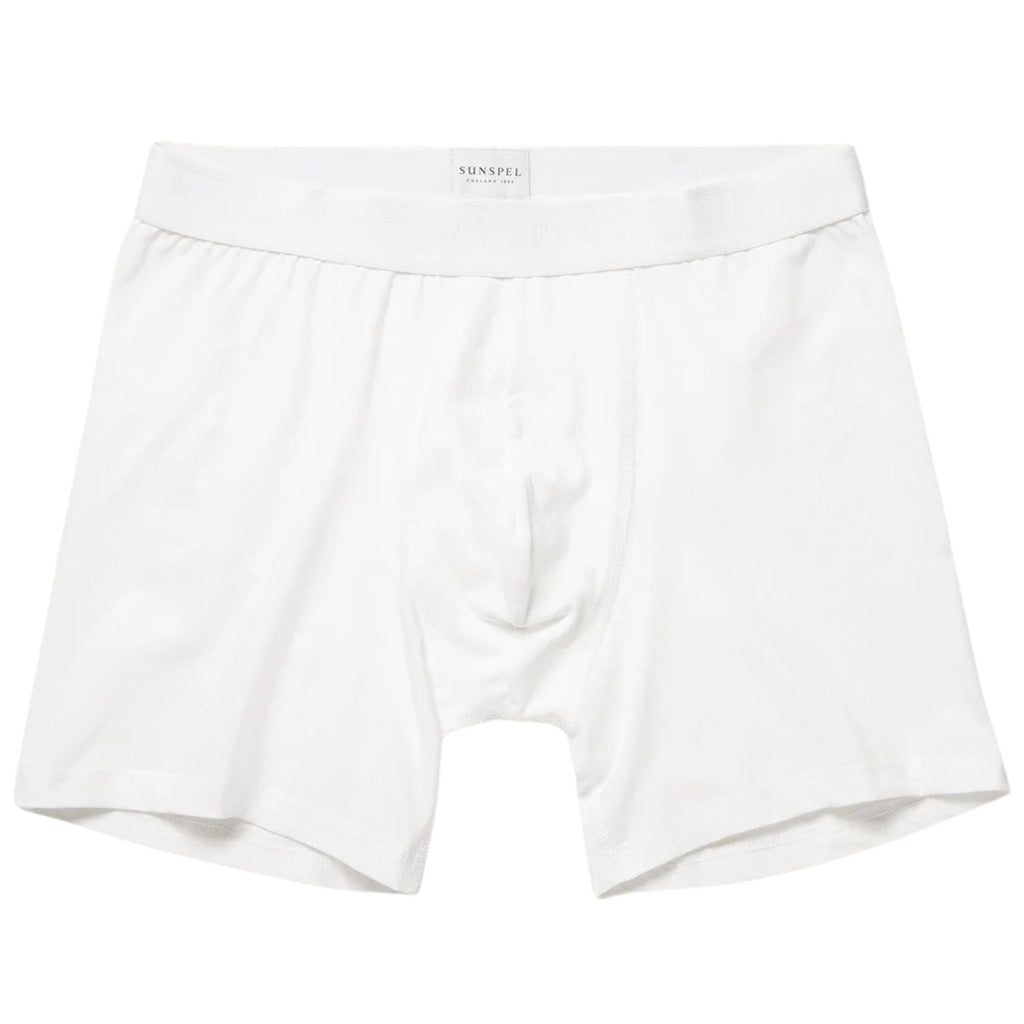 Sunspel Stretch Cotton Boxer Briefs - White