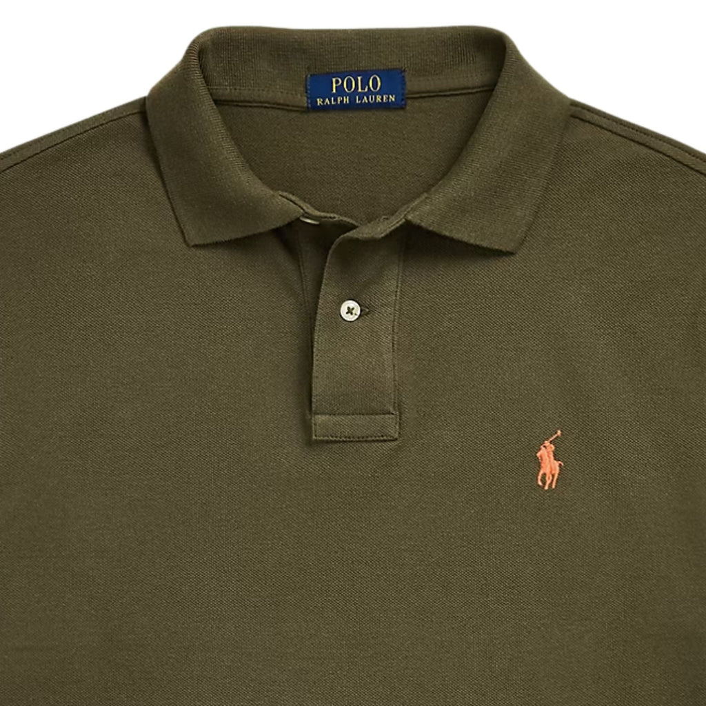Polo Ralph Lauren The Iconic Custom Slim Fit Mesh Polo - Canopy Olive