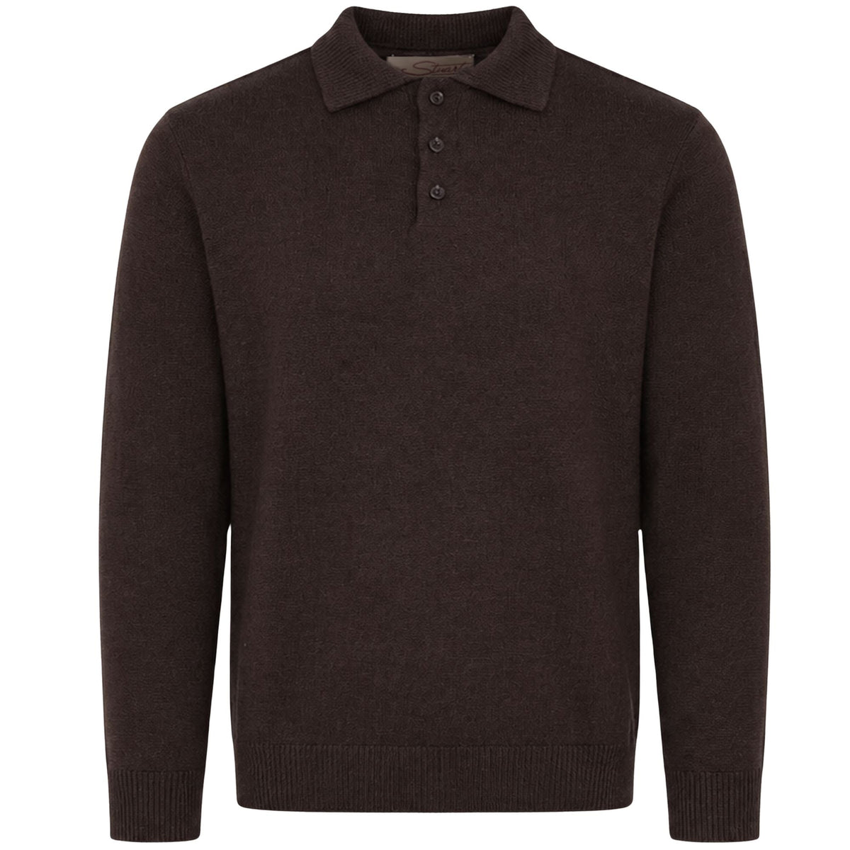Stuarts London Mayfair Merino Polo - Brown