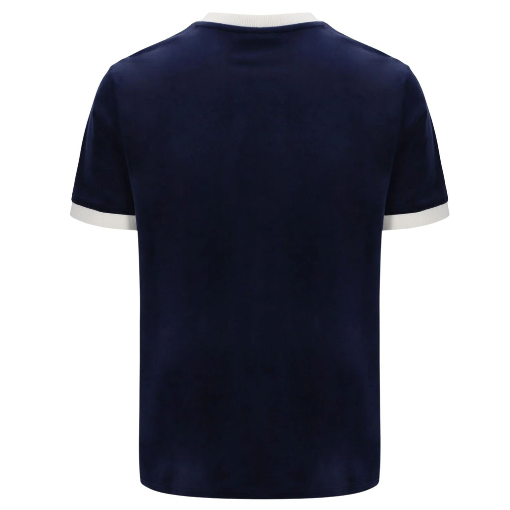 Fila Vintage Basilio Velour T-Shirt - Fila Navy