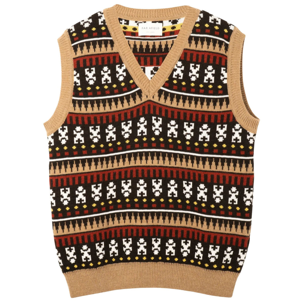 Far Afield Lok Kala Pinto Vest - Camel