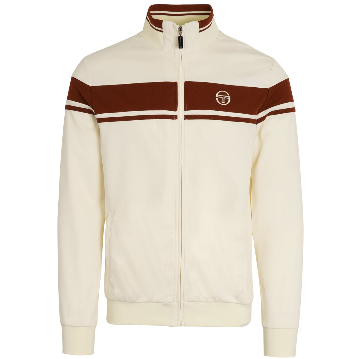 Sergio Tacchini x Stuarts x Stuarts Damarindo Track Top - Buttercream/Merlot