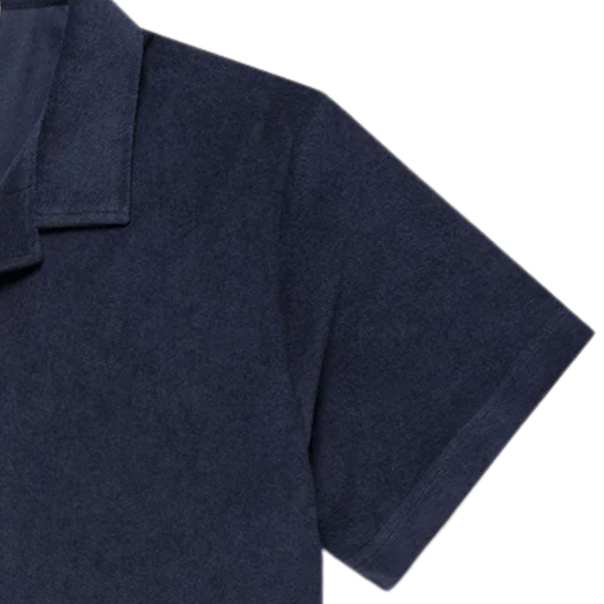Sunspel Towelling Polo Shirt - Navy