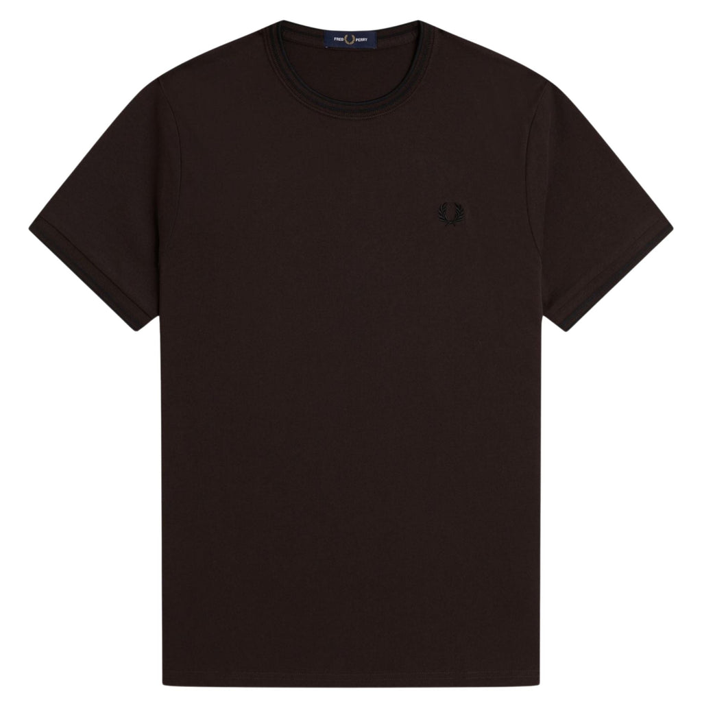Fred Perry Twin Tipped T-Shirt - Rich Brown