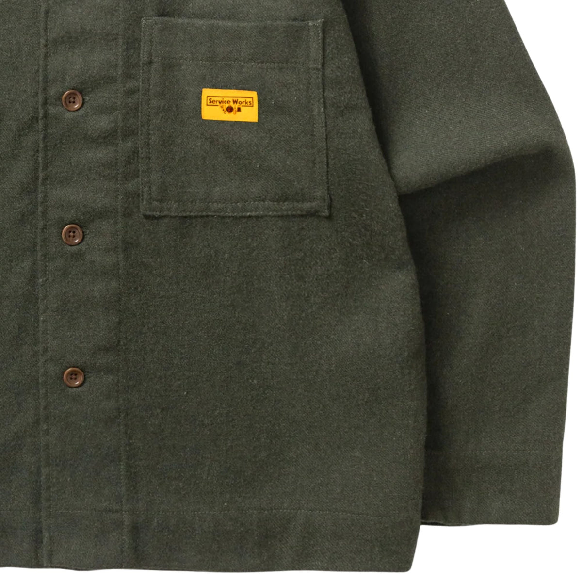 Service Works Flannel FOH Overshirt - Forest