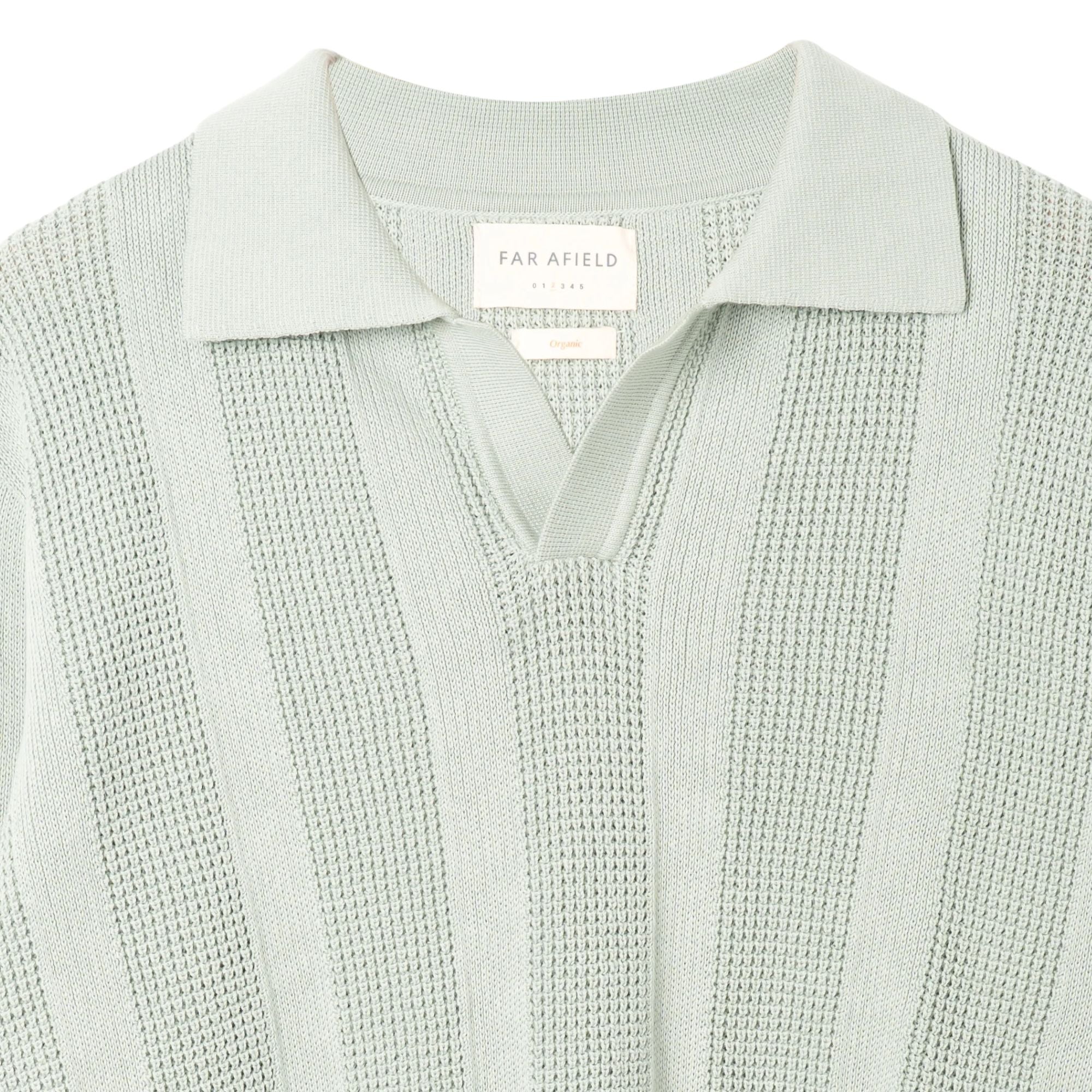 Far Afield Clifford Knitted Polo - Aqua Blue