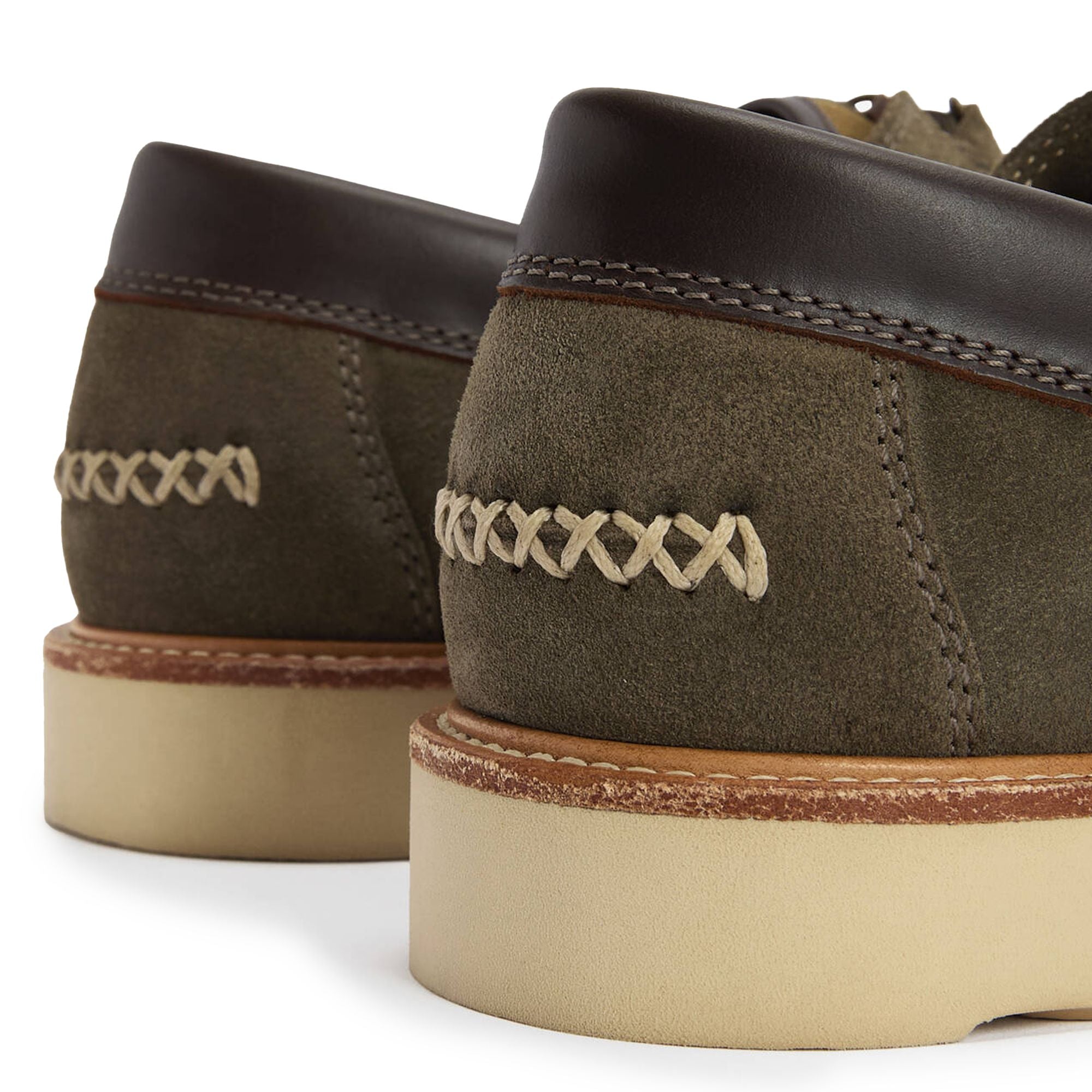 Barbour Murtun Moccasin Shoes - Moss Green