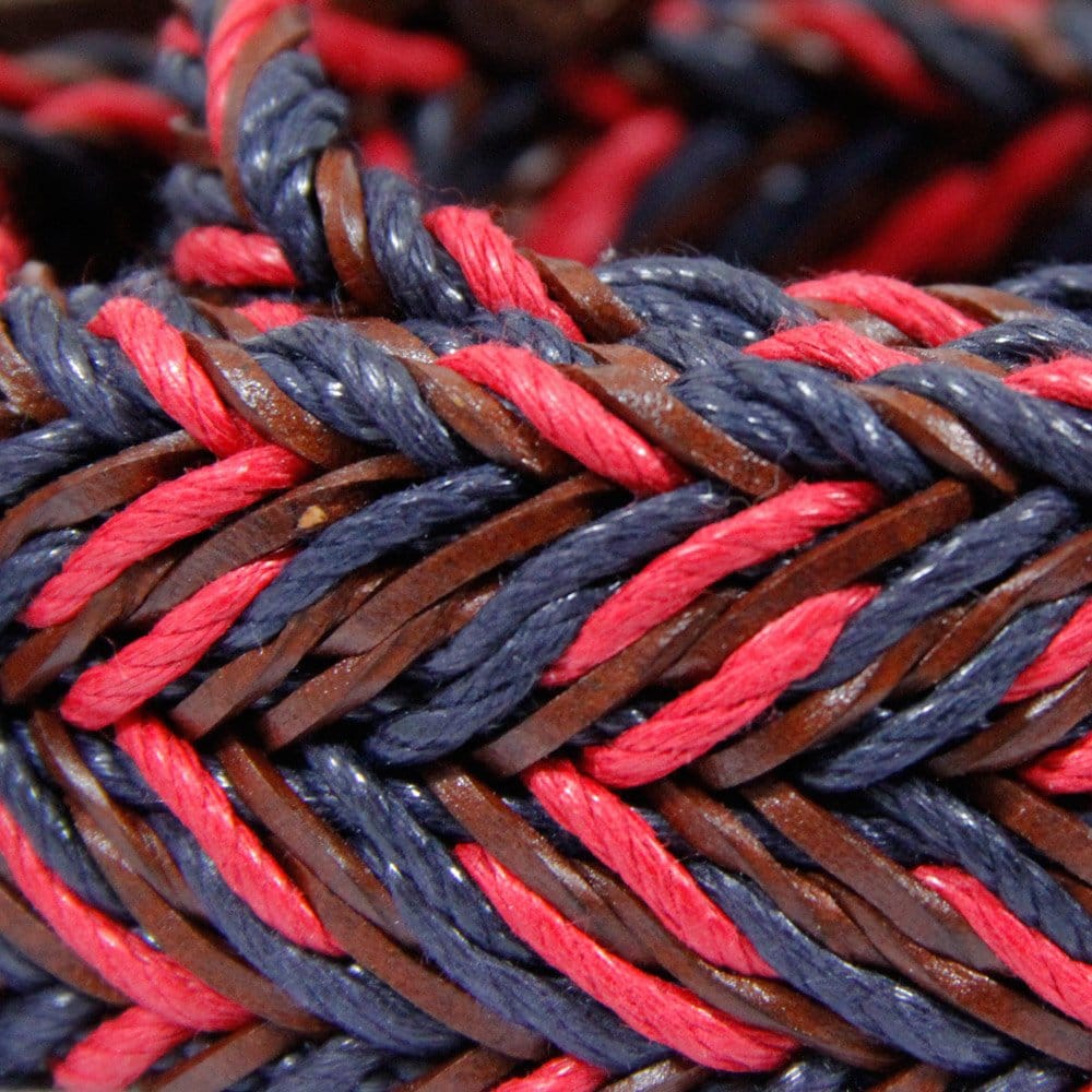 Anderson's Belts Braided Twine Belt - Deep Navy/Red