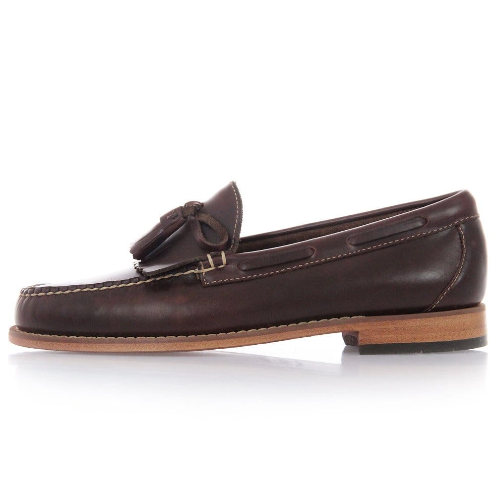 G.H. Bass Weejun Layton Pull Up Kiltie Loafers - Dark Brown