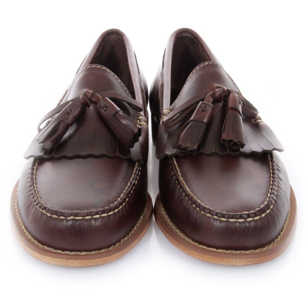 G.H. Bass Weejun Layton Pull Up Kiltie Loafers - Dark Brown
