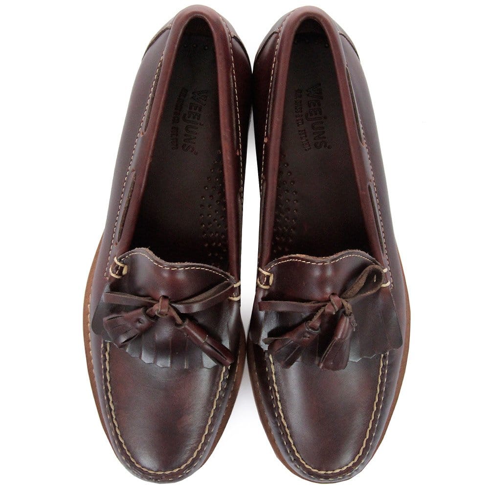 G.H. Bass Weejun Layton Pull Up Kiltie Loafers - Dark Brown