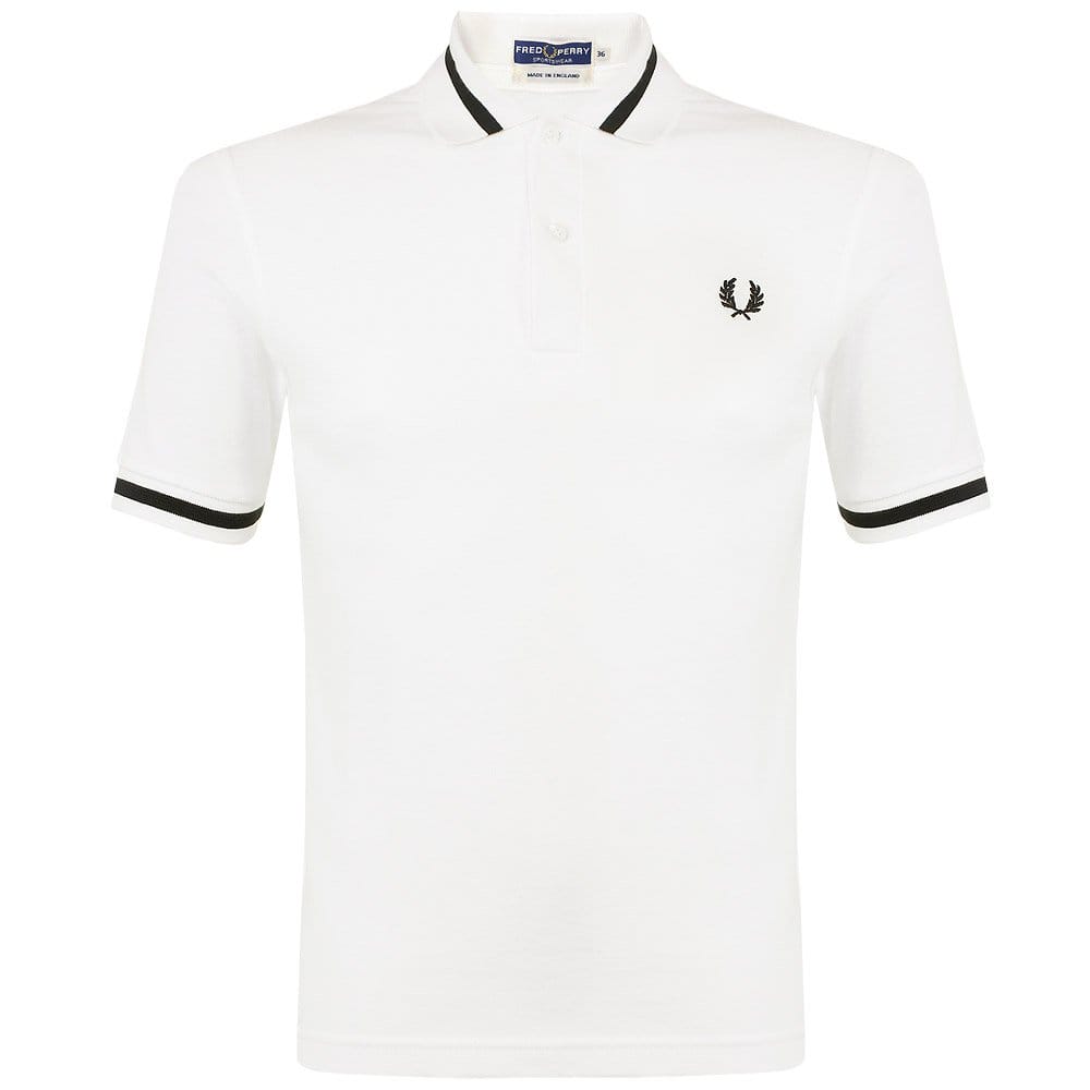Fred Perry Reissues Fred Perry The Single Tipped Snow White Polo Shirt M2 129