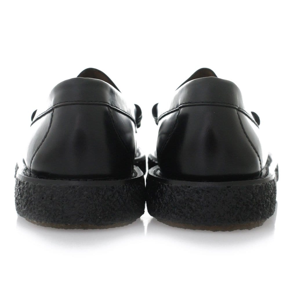 G.H. Bass Weejun Bass Weejuns Larson Moc Penny Crepe Black Leather Shoes