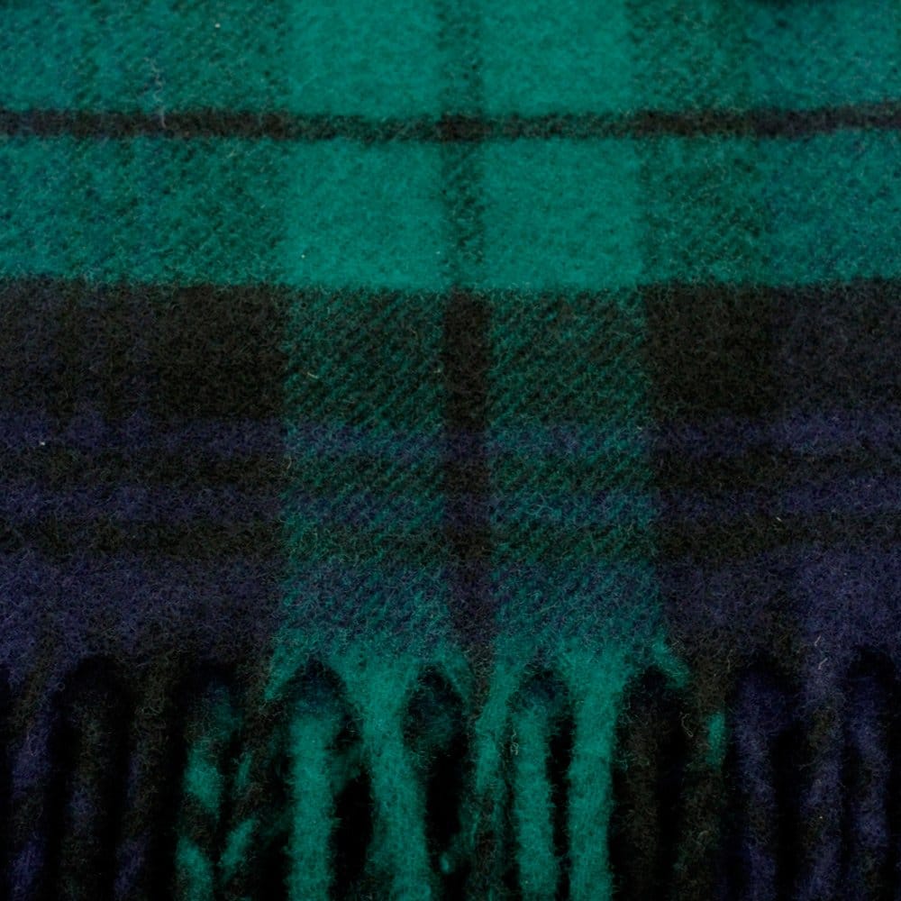 Pendleton Woolen Mills Pendleton Plaid 5th Avenue Throw Black Watch Green Blanket 71014