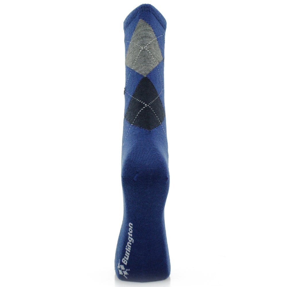 Burlington Socks Burlington Edinburgh Dark Blue Wool Argyle Socks 21182 6051
