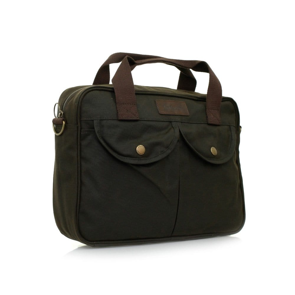Barbour Longthorpe Waxed Laptop Case
