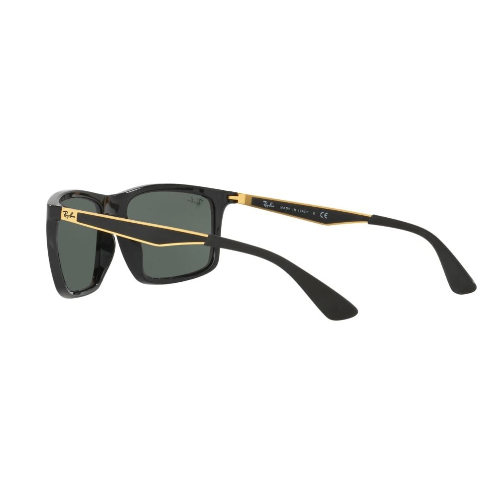 Ray Ban Black & Gold RB4228 Sunglasses - Green Classic Lenses