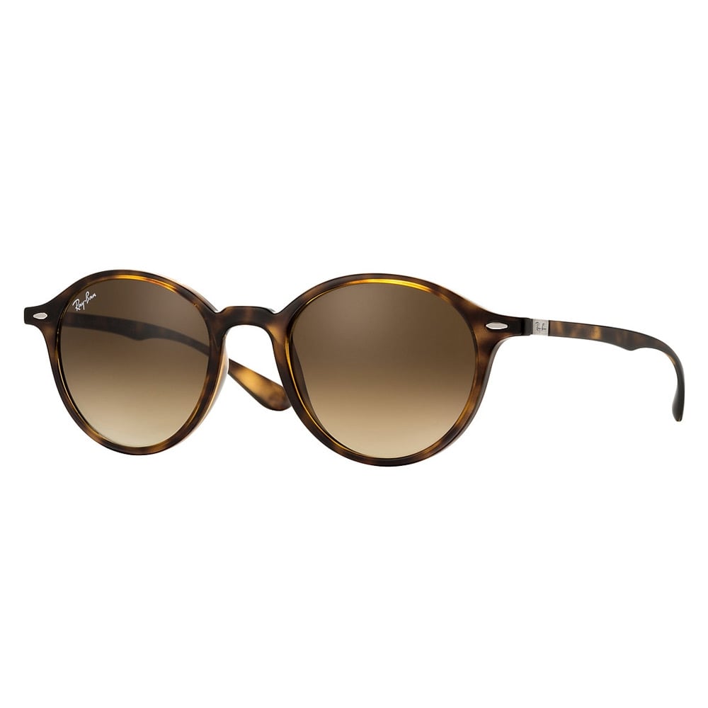 Ray Ban Tortoise Round Liteforce Sunglasses - Brown Gradient Lenses