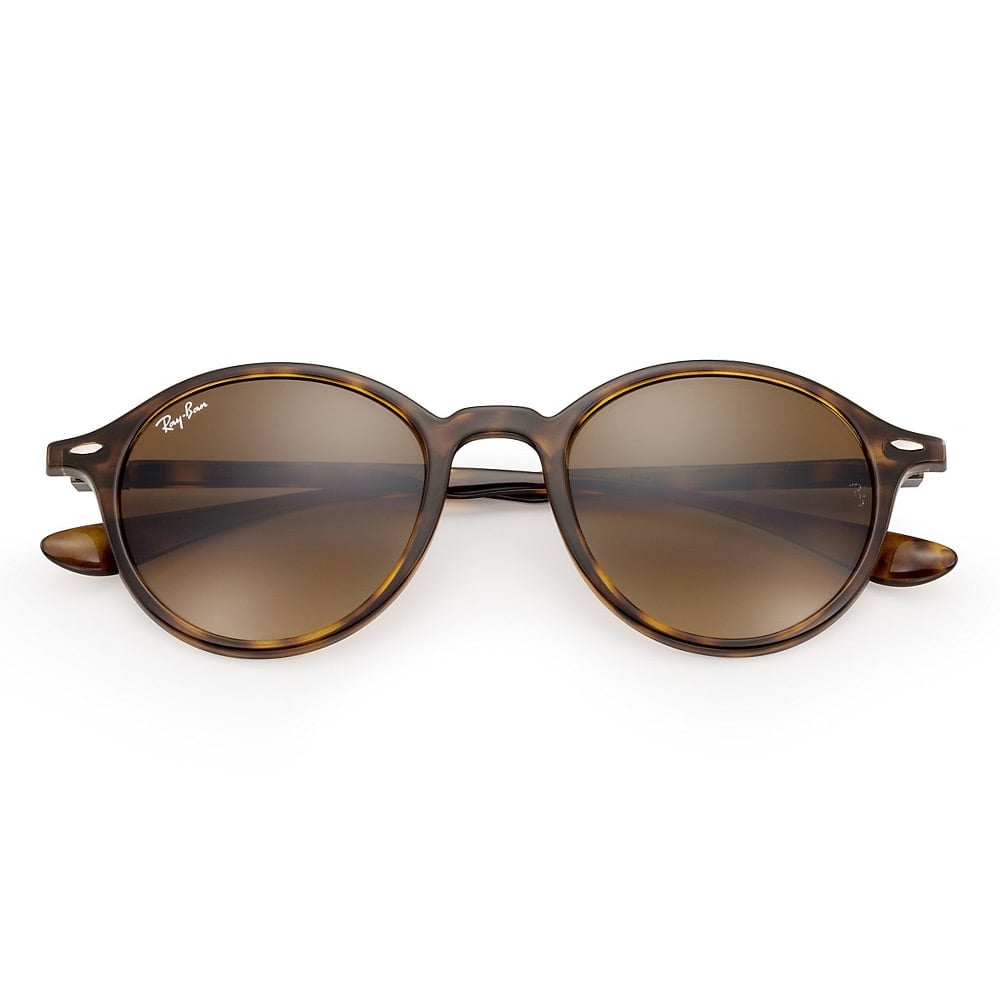 Ray Ban Tortoise Round Liteforce Sunglasses - Brown Gradient Lenses