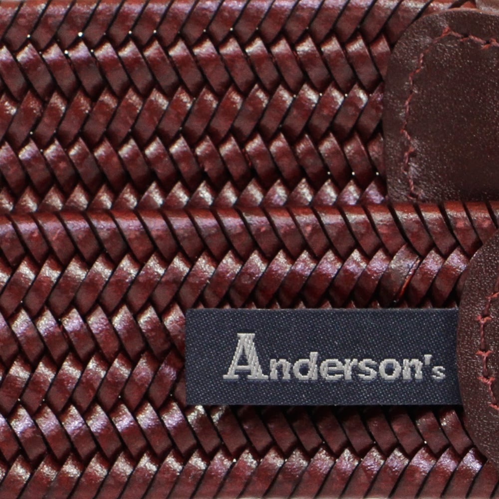 Anderson's Belts Anderson's Woven Wine Braided Leather Belt AF2817