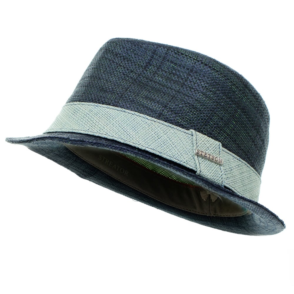 Stetson Hats Streator Raffia Hat- Navy