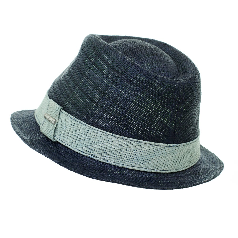 Stetson Hats Streator Raffia Hat- Navy