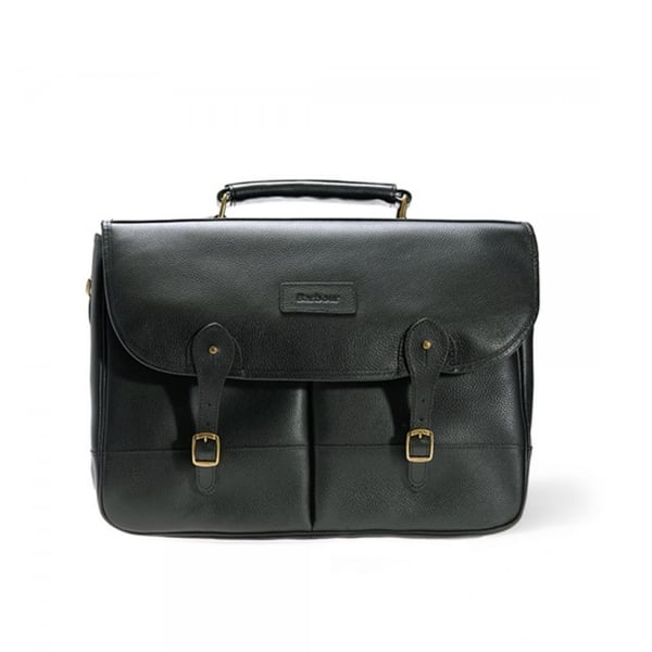 Barbour Leather Black Briefcase UBA0011BK11