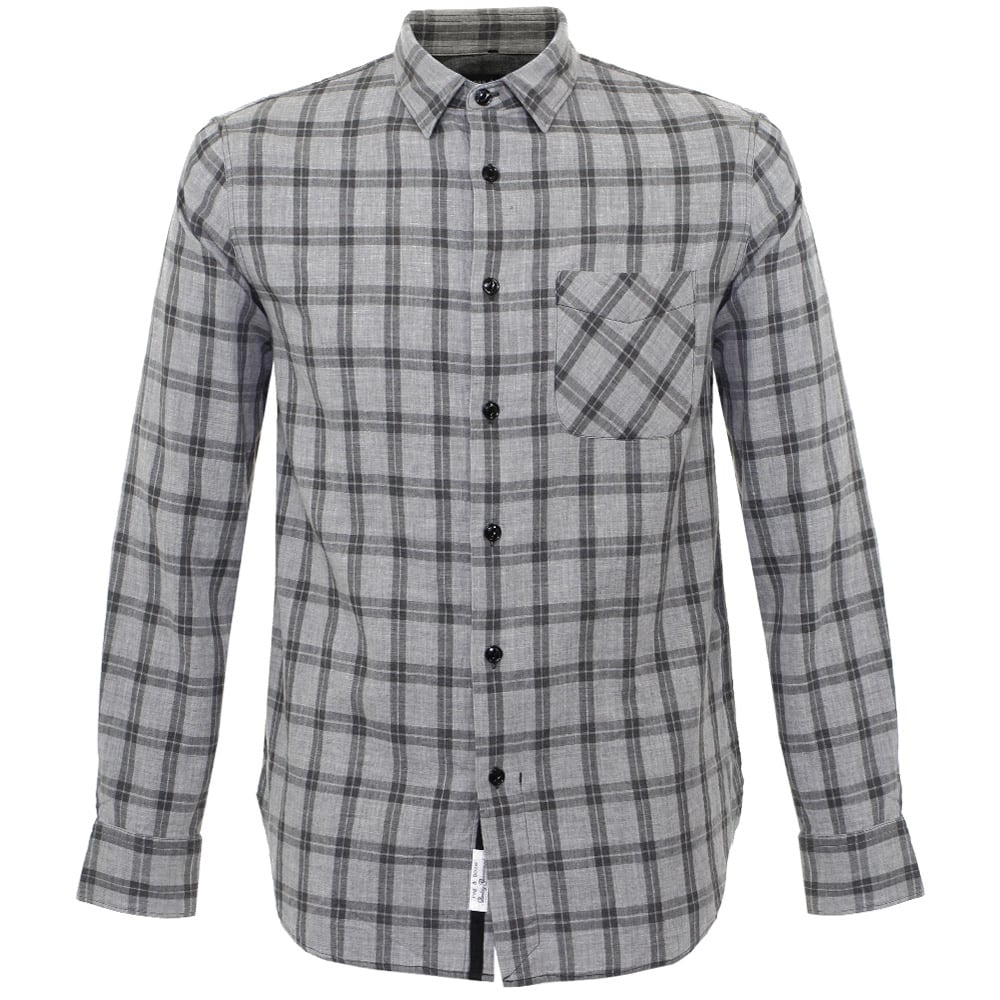Rag & Bone Rag and Bone Grey Check Beach Shirt M265A125X