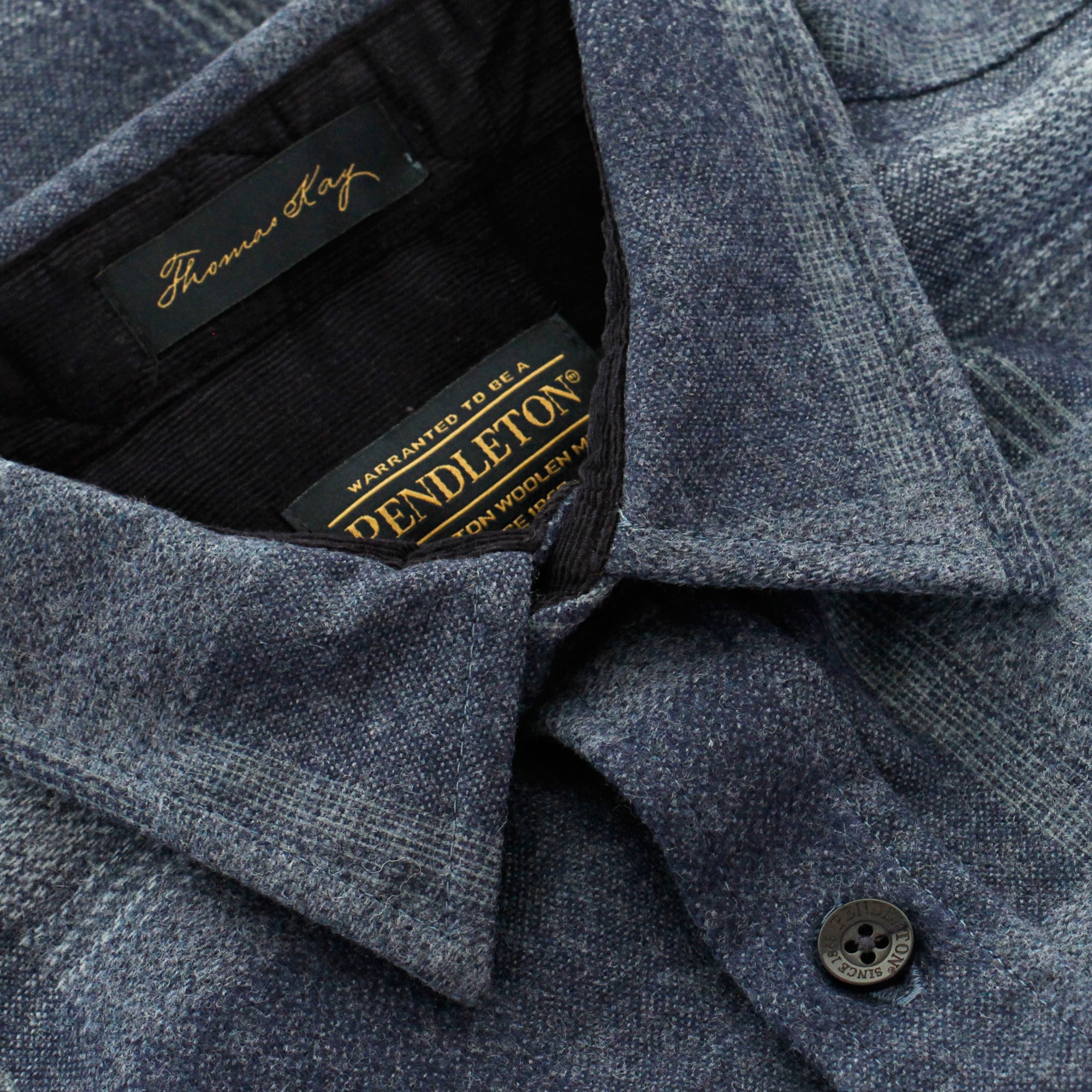 Pendleton Woolen Mills Pendleton Boro Blue Virgin Wool Shirt AA552-31865