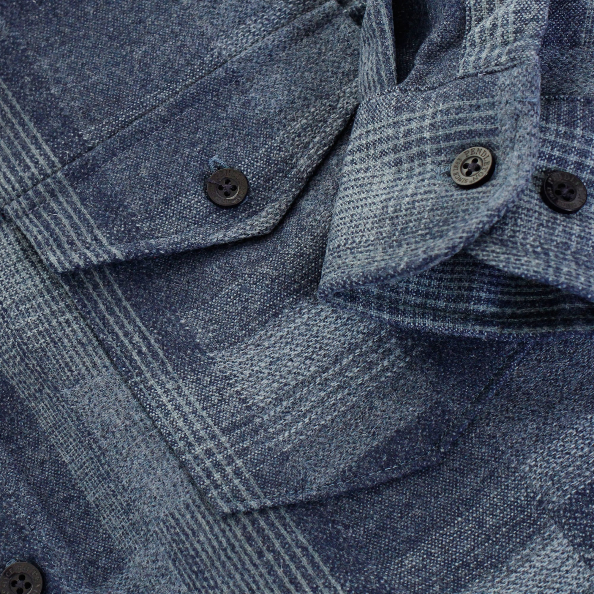 Pendleton Woolen Mills Pendleton Boro Blue Virgin Wool Shirt AA552-31865