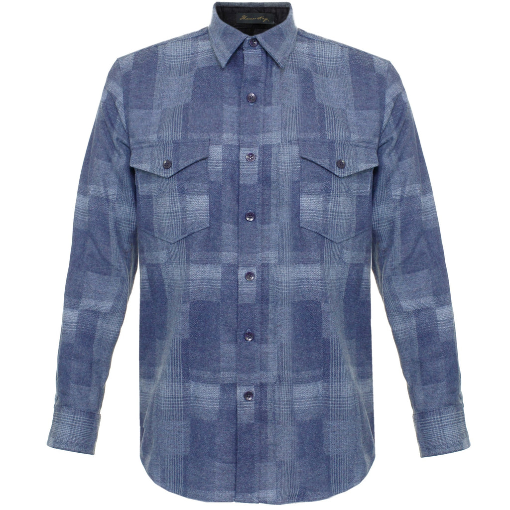 Pendleton Woolen Mills Pendleton Boro Blue Virgin Wool Shirt AA552-31865