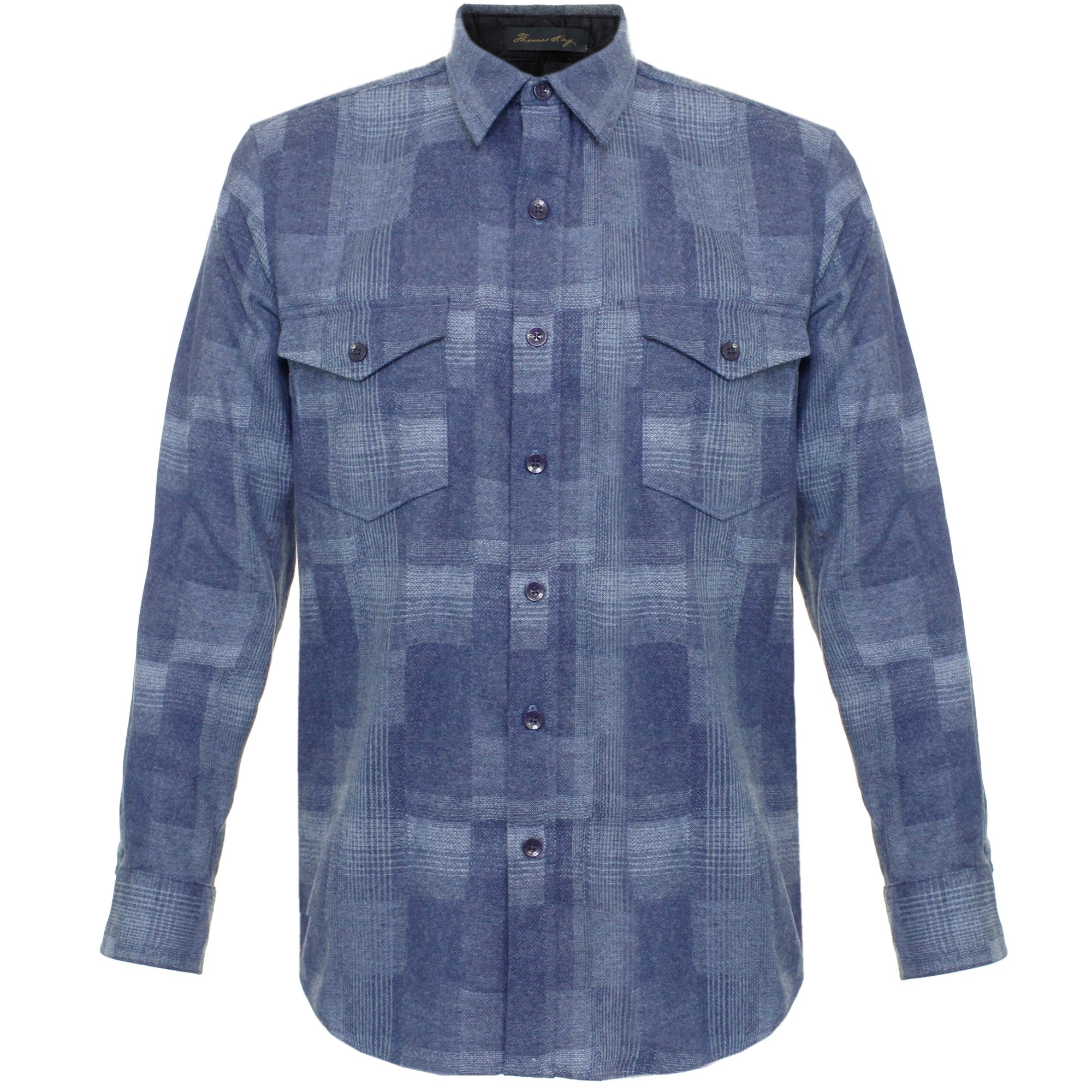 Pendleton Woolen Mills Pendleton Boro Blue Virgin Wool Shirt AA552-31865