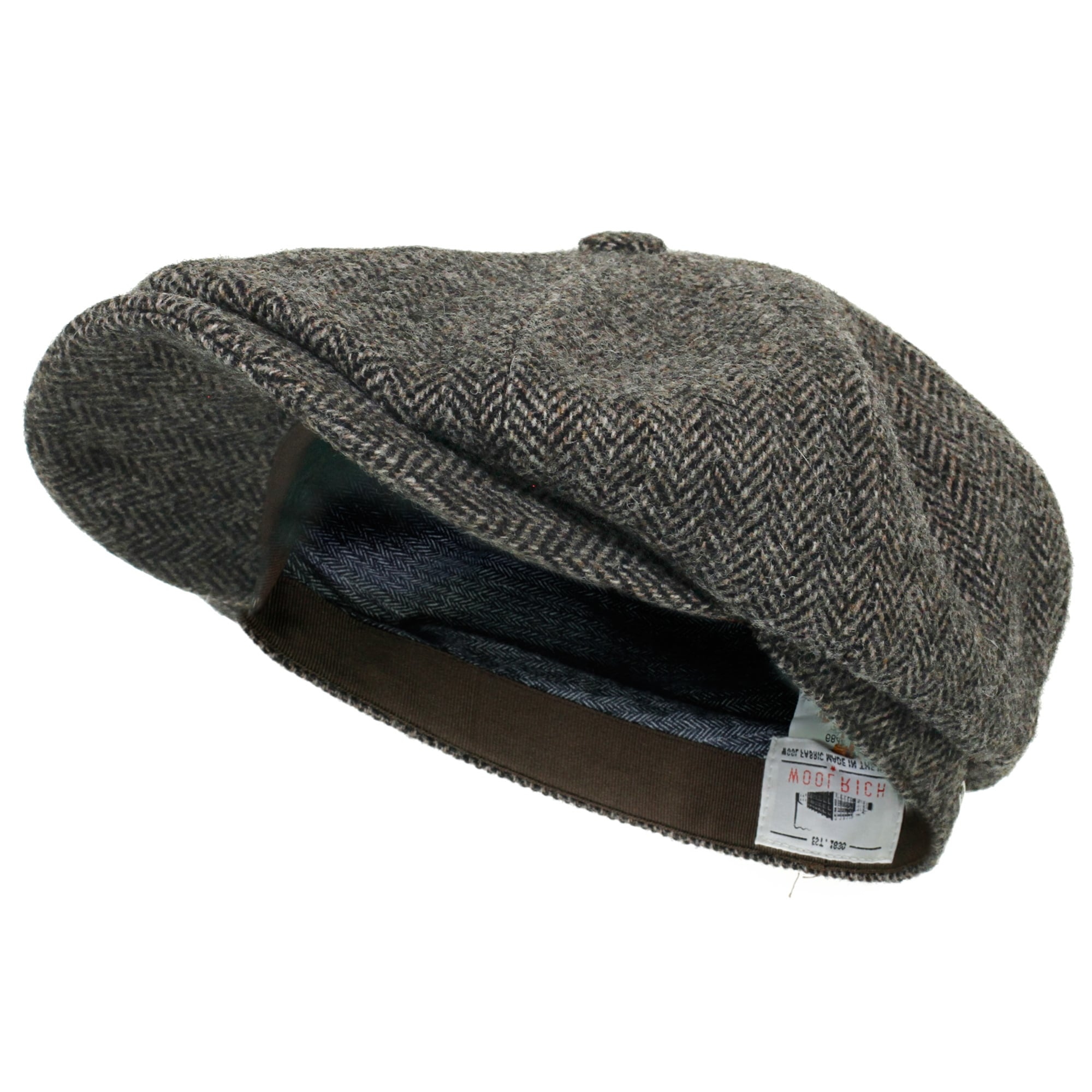 Stetson Hats Stetson Hatteras Woolrich Herringbone Grey Newsboy Hat 6840514 333