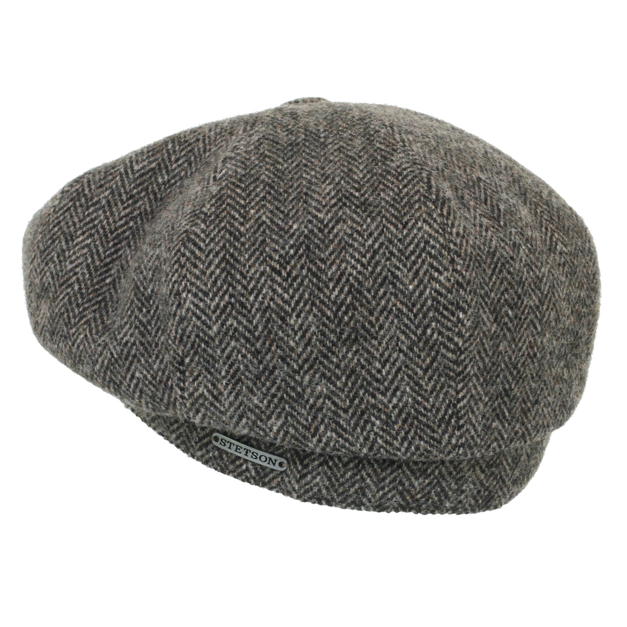 Stetson Hats Stetson Hatteras Woolrich Herringbone Grey Newsboy Hat 6840514 333