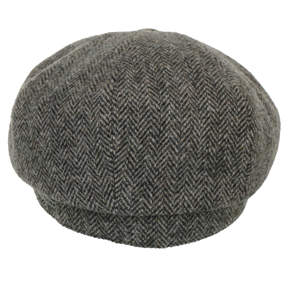 Stetson Hats Stetson Hatteras Woolrich Herringbone Grey Newsboy Hat 6840514 333