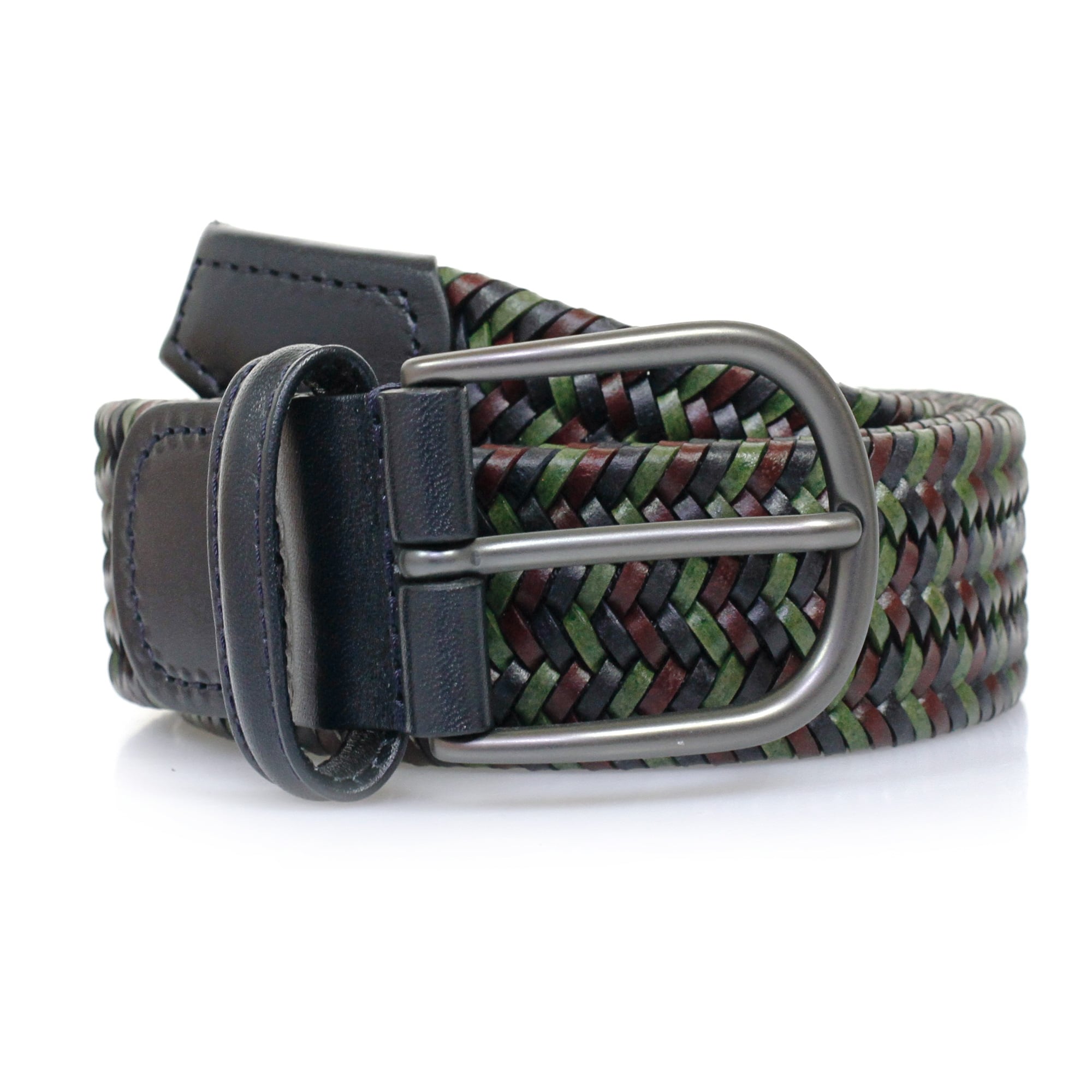 Anderson's Belts Stretch Woven Leather Belt - Multi