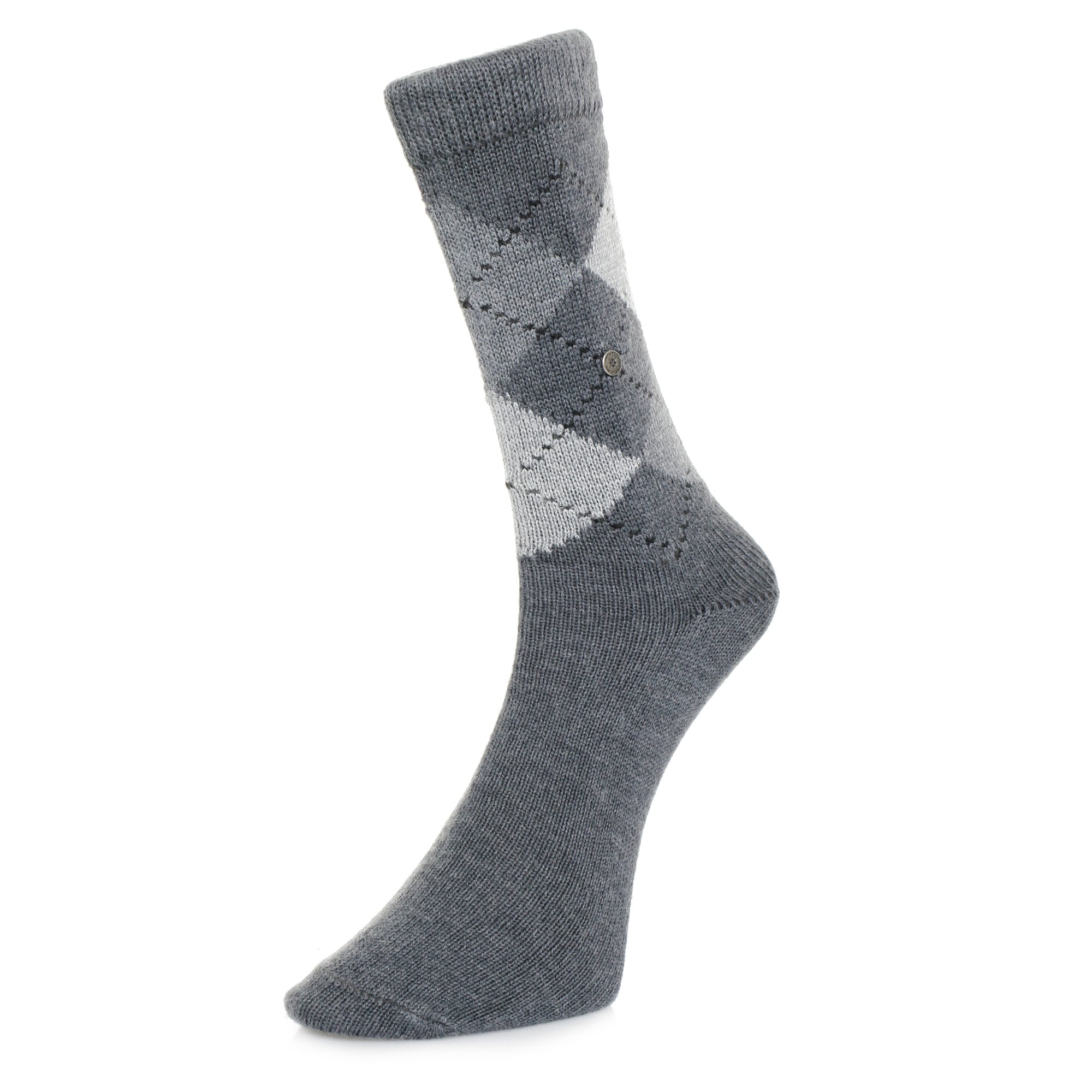 Burlington Socks Burlington Preston Grey Argyle Socks 24284 3980