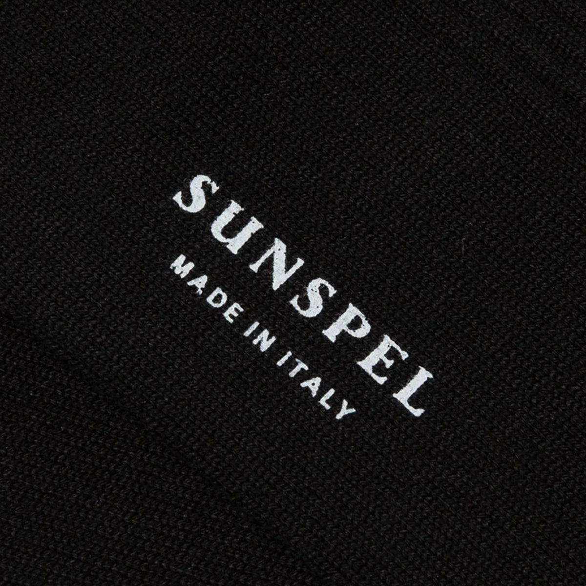 Sunspel Cotton Ribbed Socks - Black