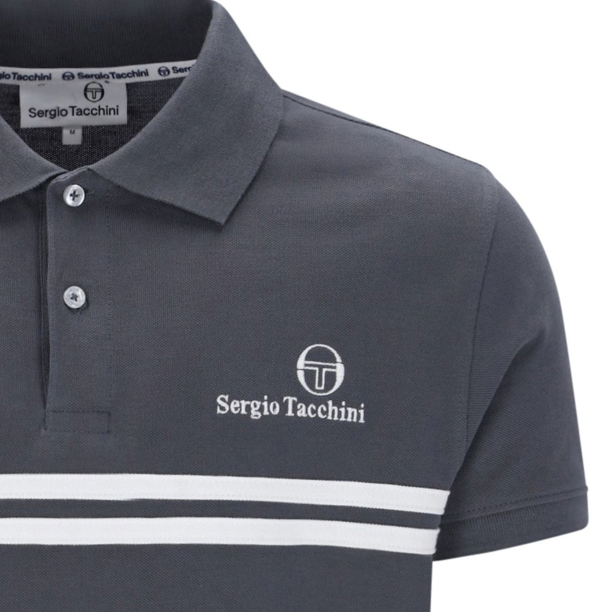 Sergio Tacchini New Supermac Polo Shirt - Turbulance/White