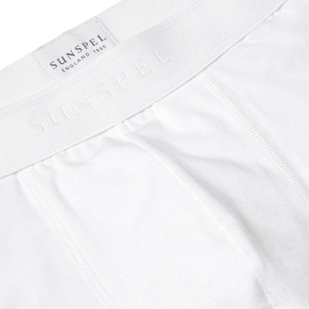 Sunspel Stretch Cotton Boxer Briefs - White