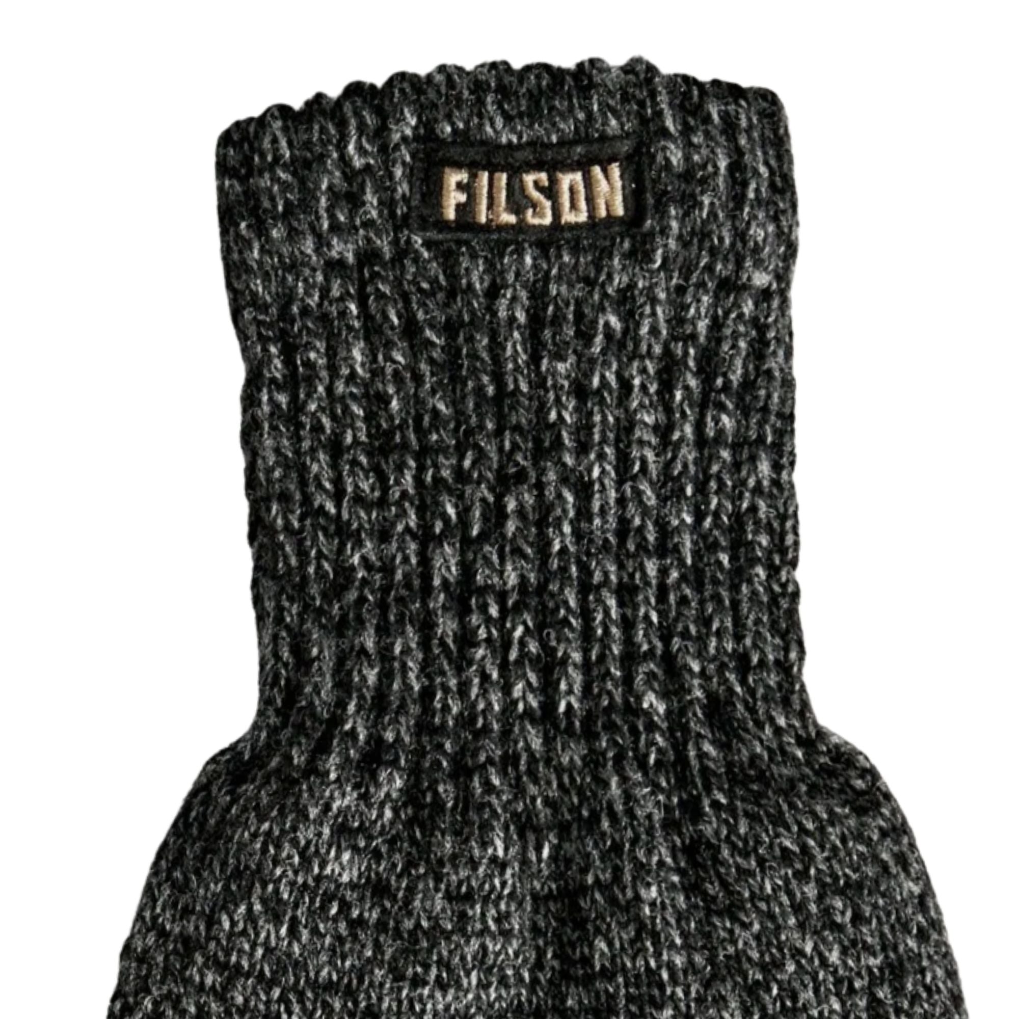 Filson Full Finger Knit Gloves - Charcoal