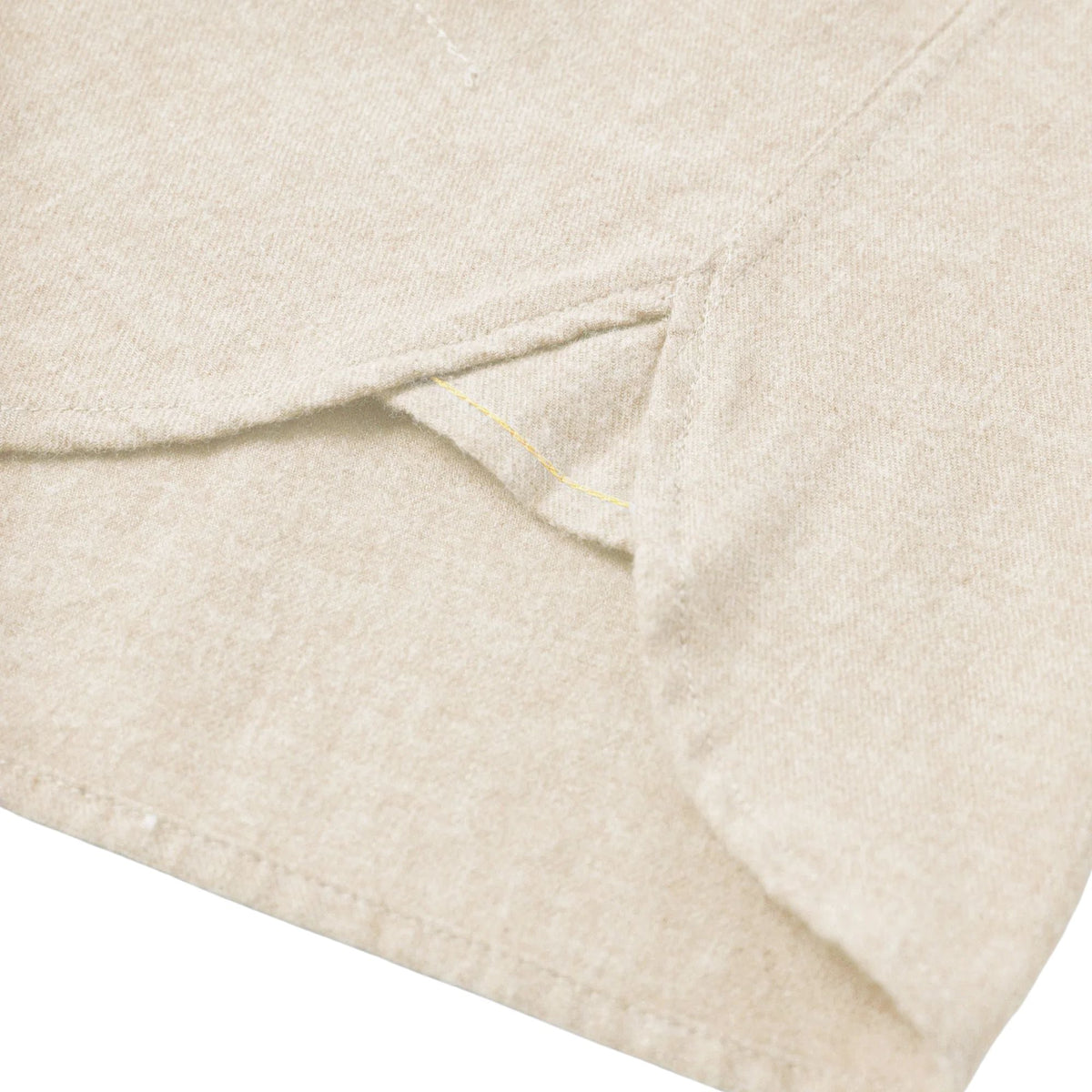 Universal Works Brushed Flannel Square Pocket Shirt - Ecru