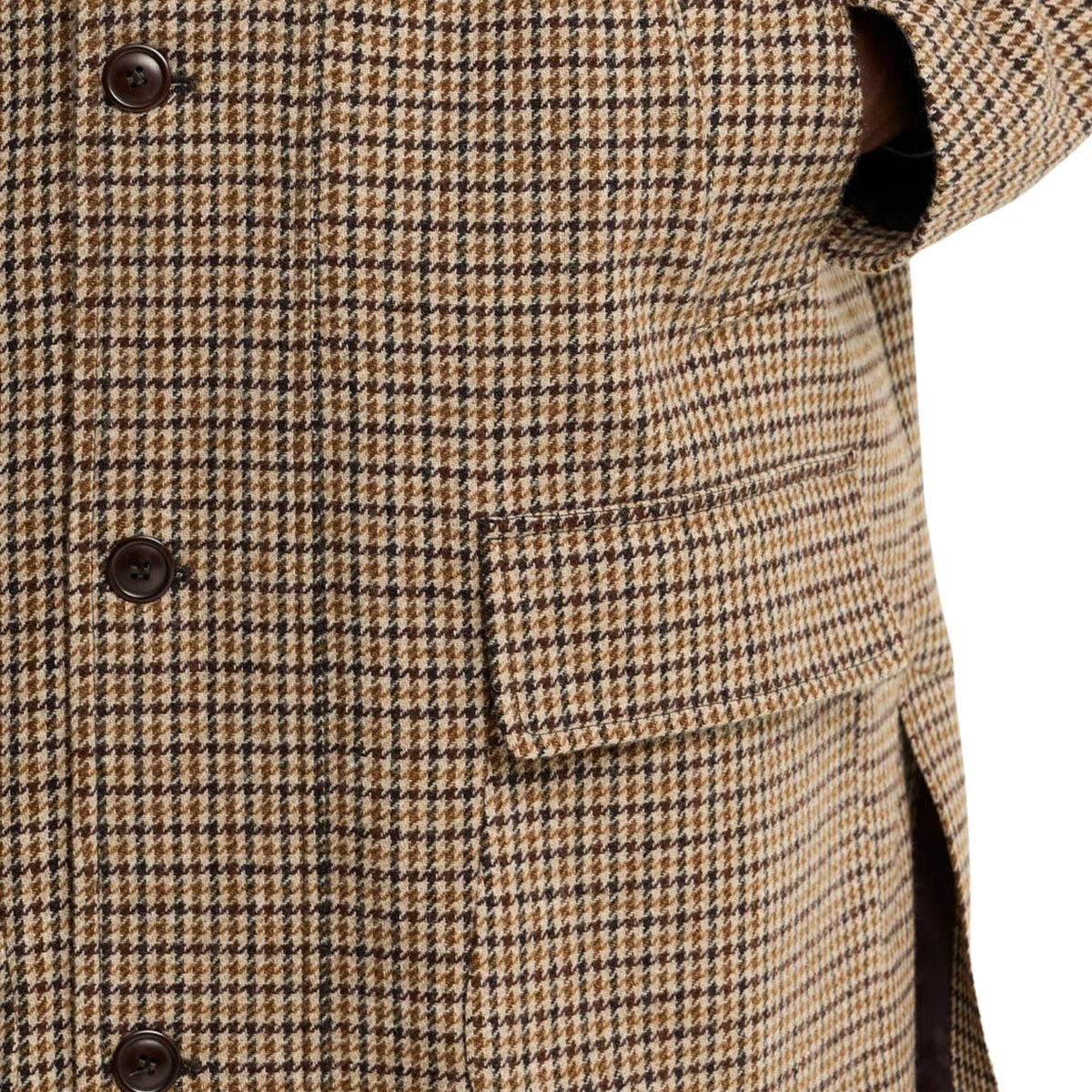 Barbour Modified Border Wool Jacket - Dark Sand