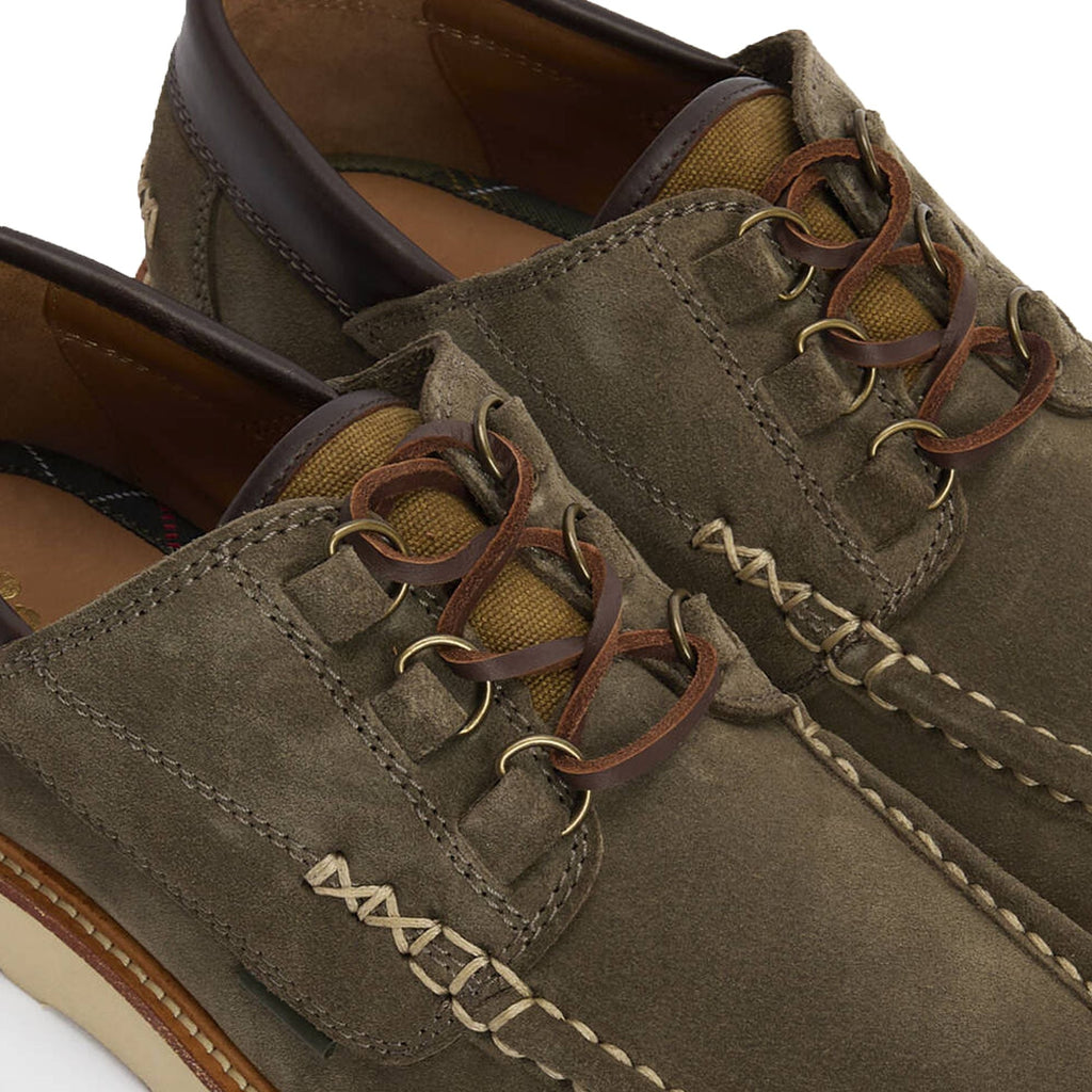 Barbour Murtun Moccasin Shoes - Moss Green