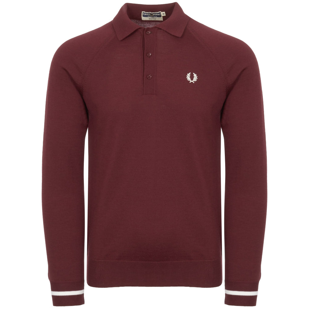 Reissues Long Sleeved Knitted Shirt - Aubergine