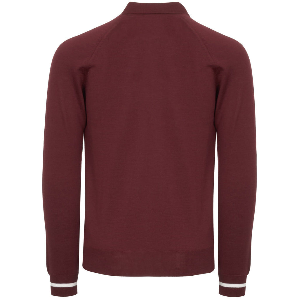 Reissues Long Sleeved Knitted Shirt - Aubergine