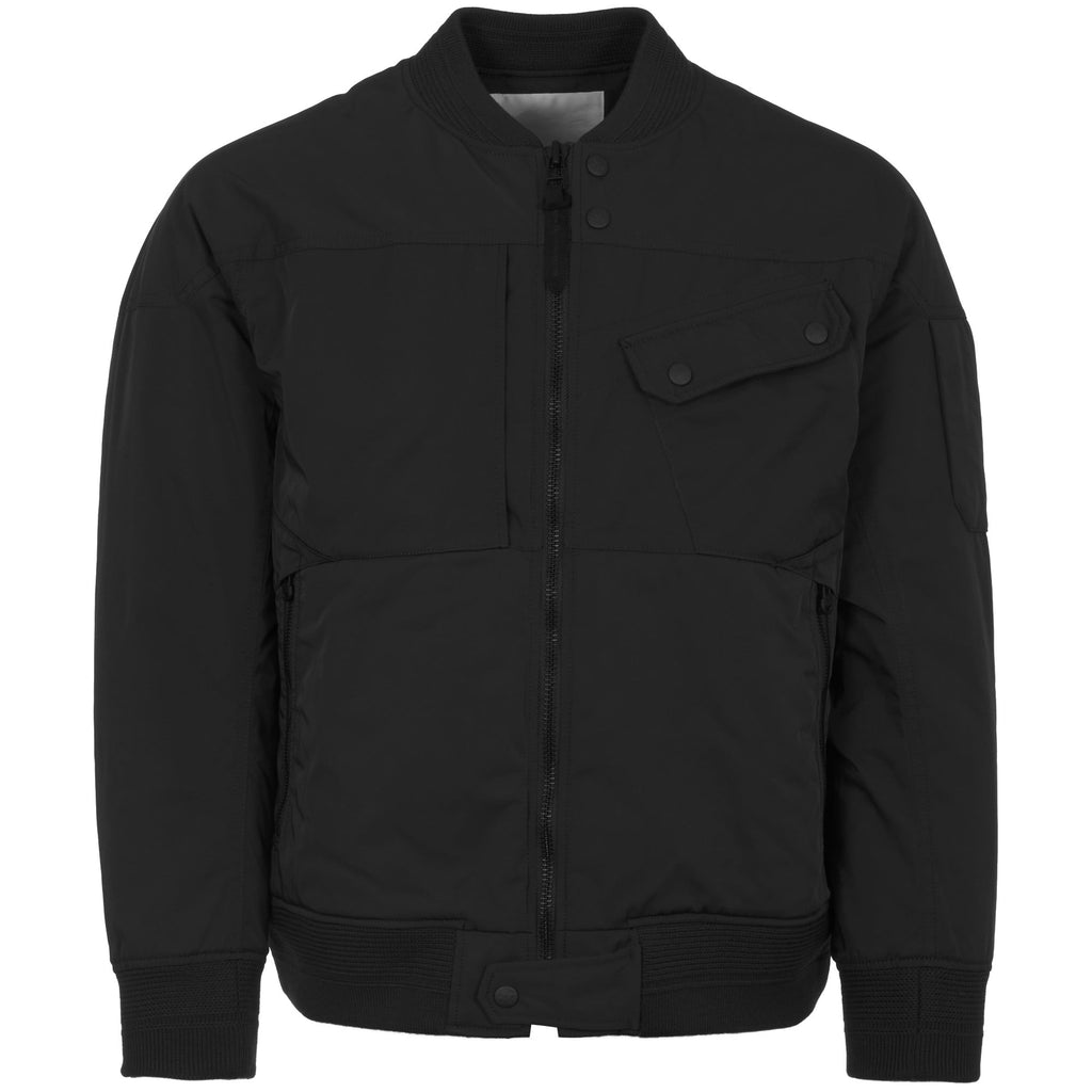 White Mountaineering Black Gore Windstopper Twill Yoke Sleeve MA-1 Bomber Jacket