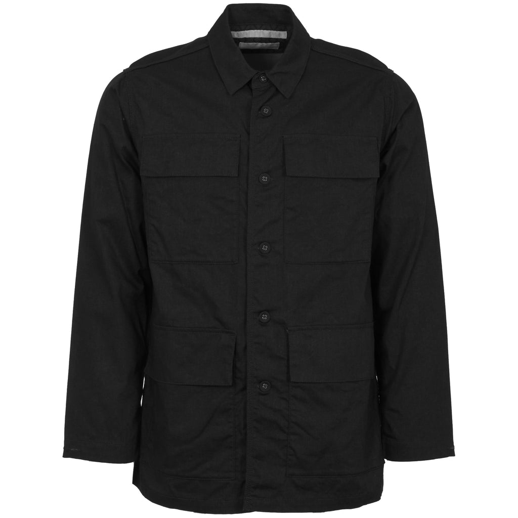 White Mountaineering Black Oxford Military Shirt Jacket