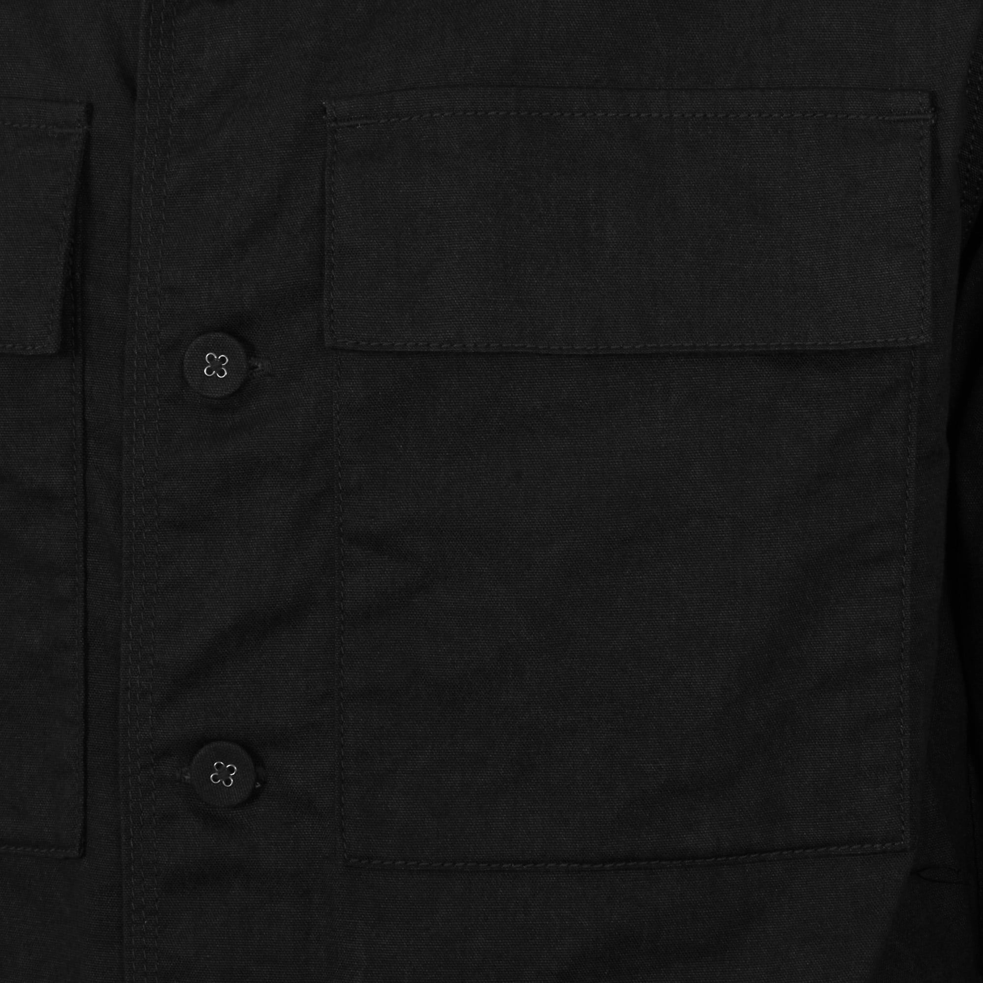 White Mountaineering Black Oxford Military Shirt Jacket