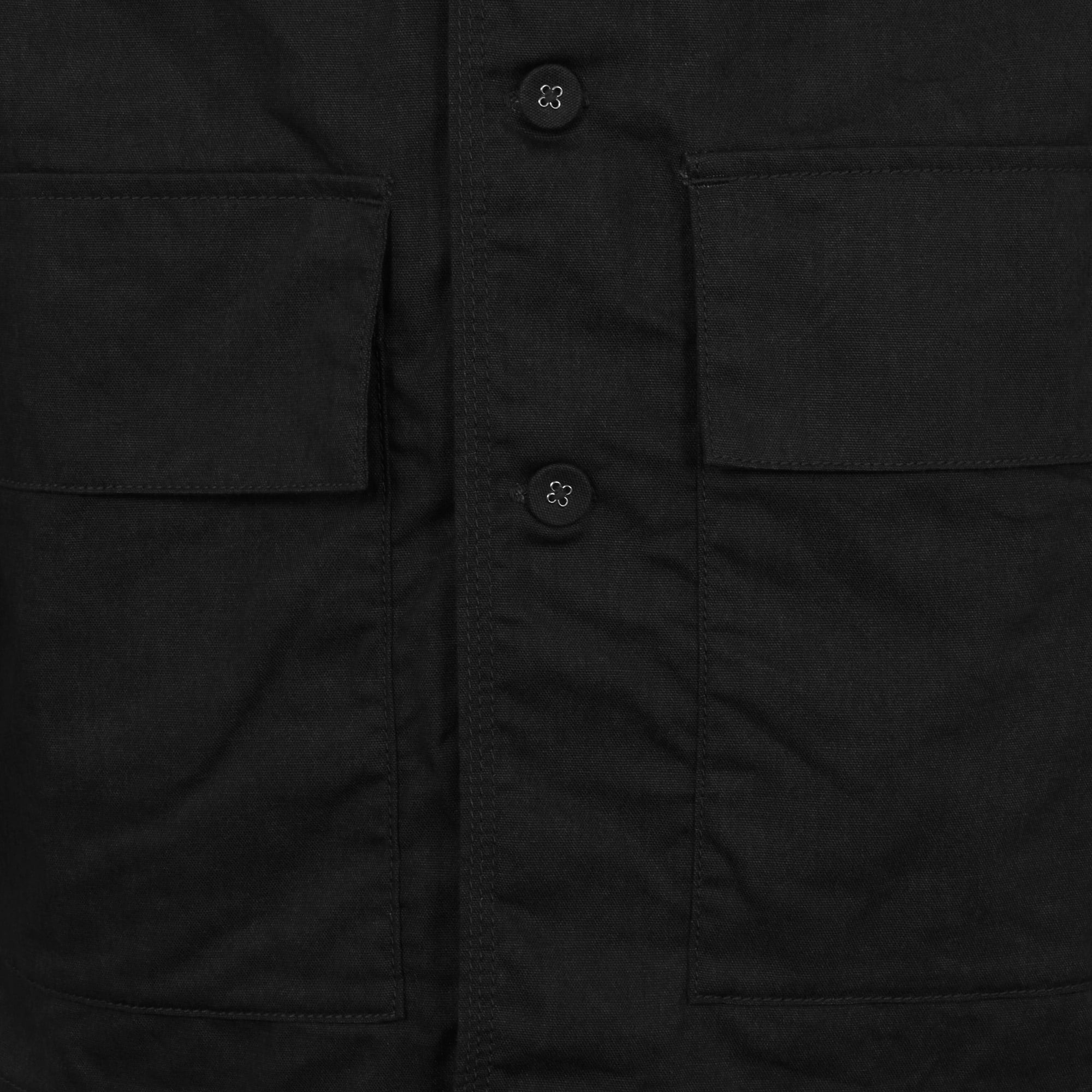 White Mountaineering Black Oxford Military Shirt Jacket